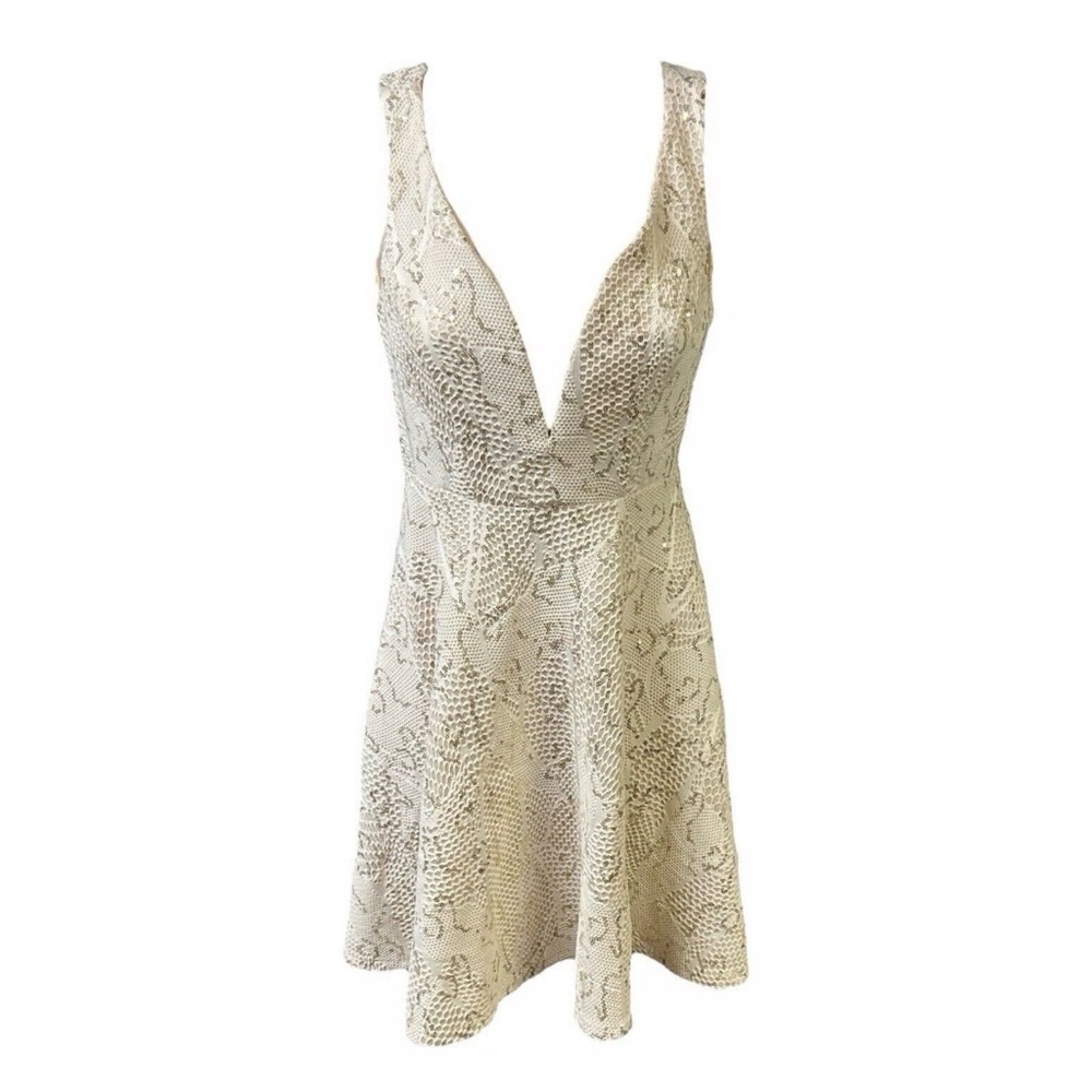 Bailey blue cream sequin Dress 🤩